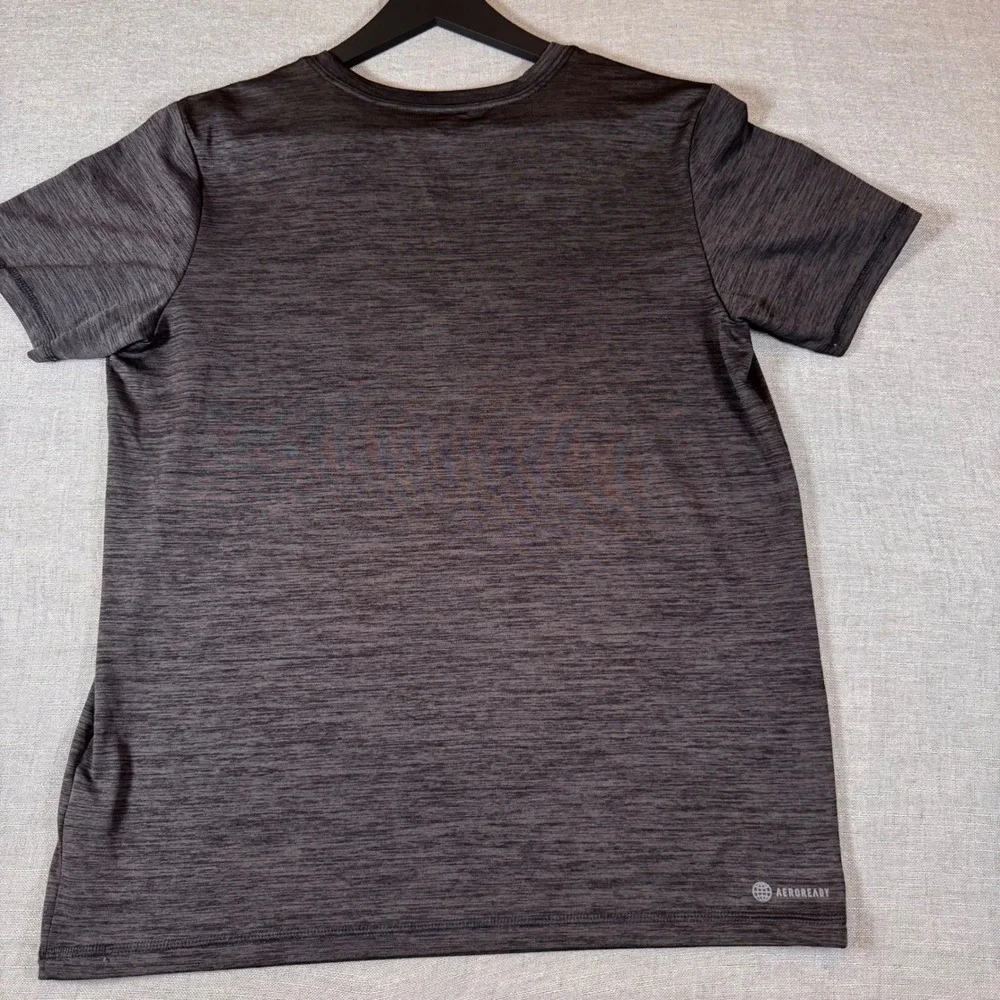 Adidas AEROREADY XL‎ Kids T-Shirt Gray Heather Athletic Training Top